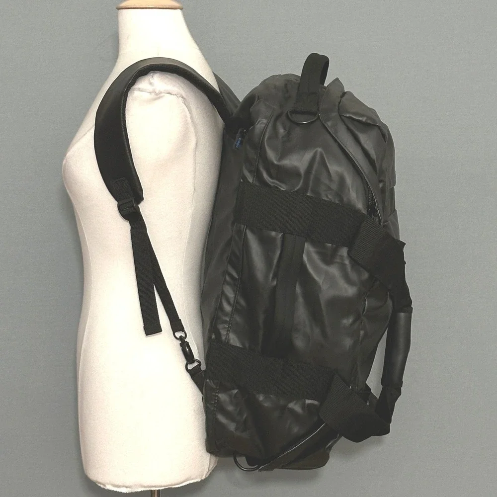 Bago Black Convertible Duffle Backpack Water Resistant Travel Gym Bag 22in